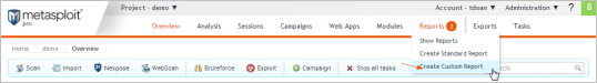 Create custom report